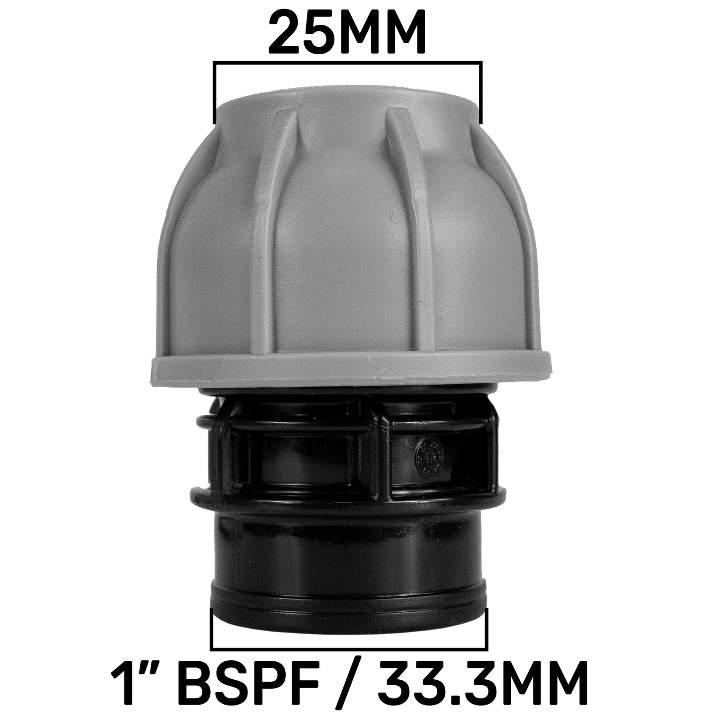 MDPE Straight Connector Coupling, 25mm - 1" BSPF - River Nile