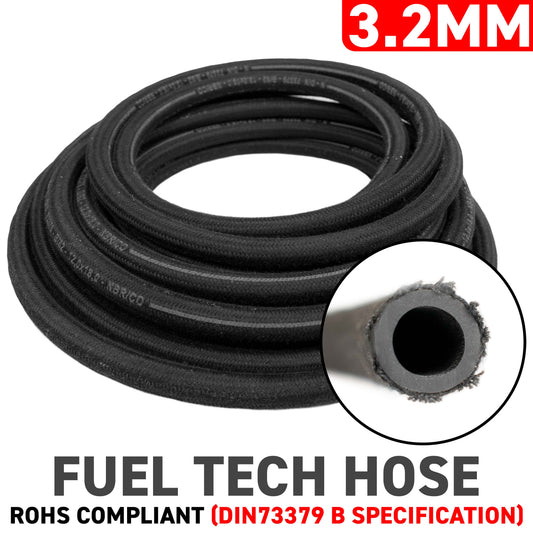 3.2mm Braided Jacket Rubber Fuel Hose, DIN 73379 (B) - River Nile