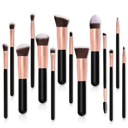 14Pcs Makeup Brush Set with Free Sponge - River Nile