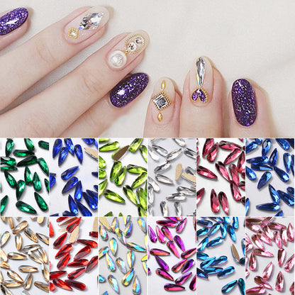 Nail Art Rhinestones Glitter Nail Art - River Nile