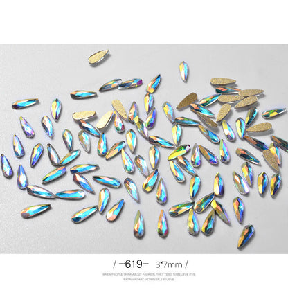Nail Art Rhinestones Glitter Nail Art - River Nile