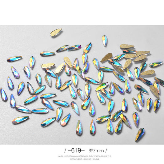 Nail Art Rhinestones Glitter Nail Art - River Nile