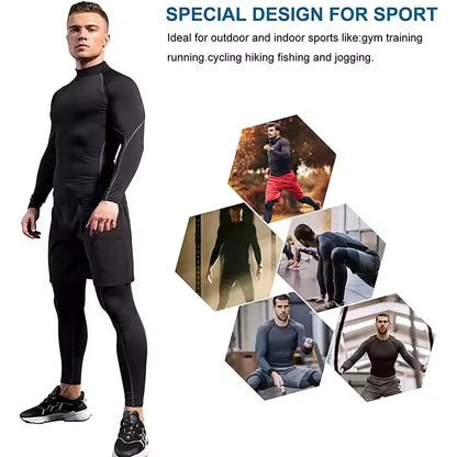 Men Compression Long Sleeve T Shirt - River Nile