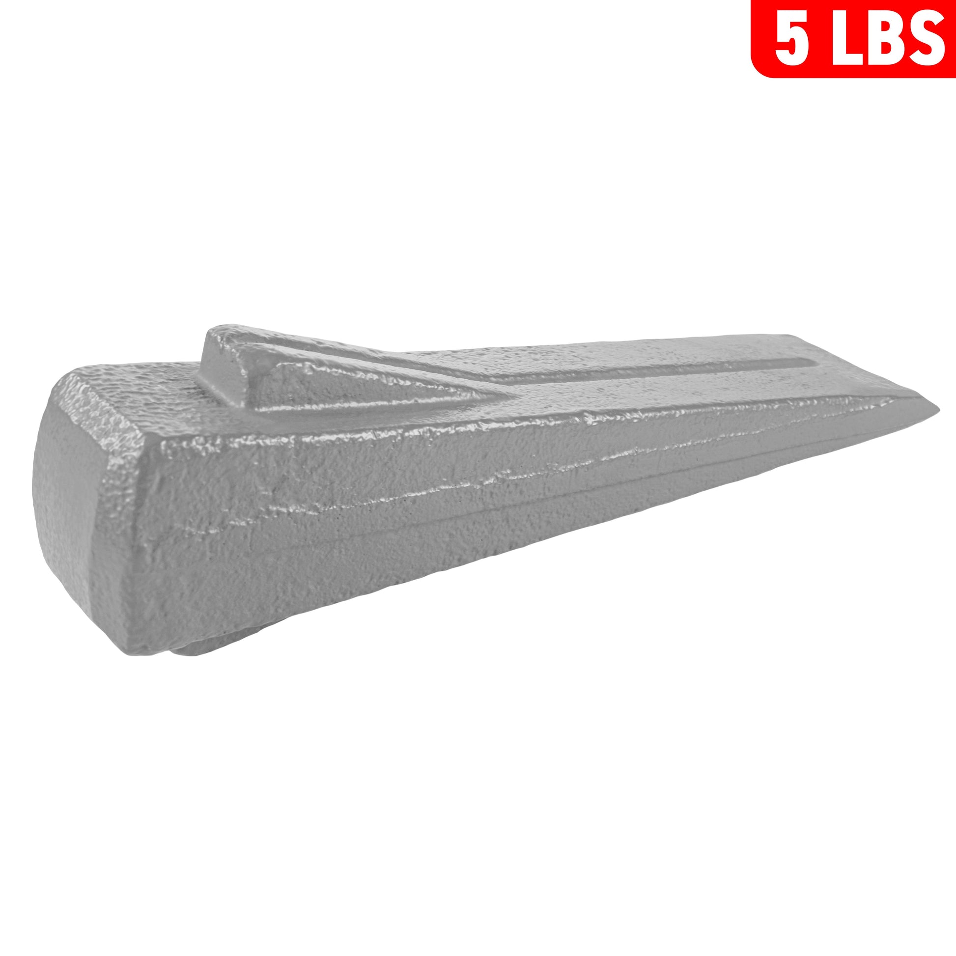 Grey Spiked Steel Log Splitting Wedge, 2.3kg - River Nile