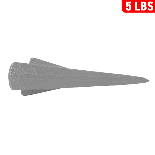 Grey Spiked Steel Log Splitting Wedge, 2.3kg - River Nile
