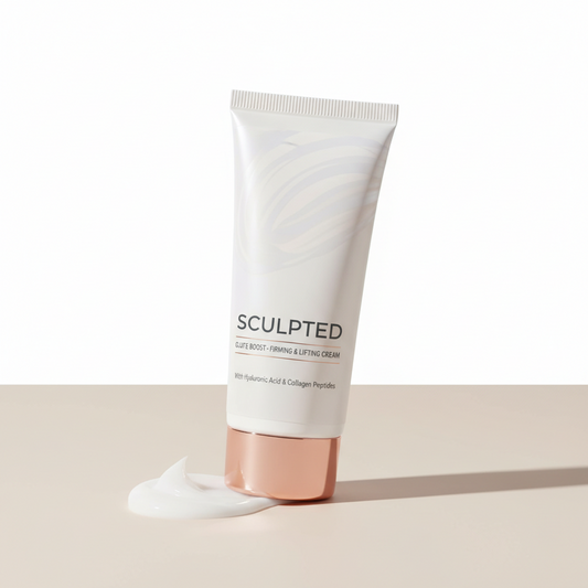 River Nile Glute Lifting Cream jar showing creamy texture and branding on the label, designed to enhance and lift the glutes.
